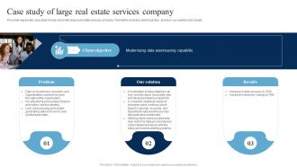 Case Study Of Large Real Estate Services Company Blue Cloud SaaS Platform CL SS