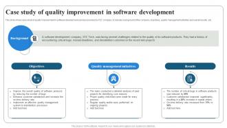 Case Study Of Quality Improvement Project Quality Management PM SS