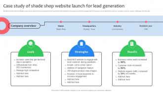 Case Study Of Shade Shop Website Launch For Lead Virtual Shop Designing For Attracting Customers