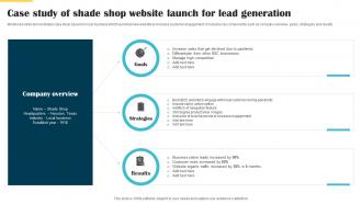 Case Study Of Shade Shop Website Launch For Lead Website Launch Announcement