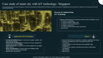 Case Study Of Smart City With IoT IoT Revolution In Smart Cities Applications IoT SS