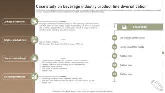 Case Study On Beverage Industry Product Line Diversification
