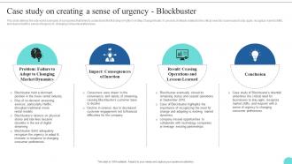 Case Study On Creating A Sense Of Urgency Blockbuster Kotters 8 Step Model Guide CM SS
