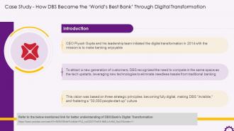Case Study On Digital Transformation At DBS Bank Training Ppt