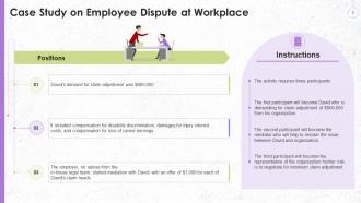 Case Study On Employee Dispute At Workplace Training Ppt
