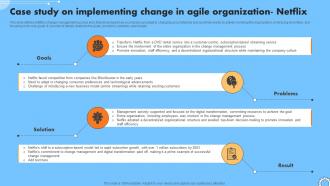 Case Study On Implementing Change In Agile Iterative Change Management CM SS V