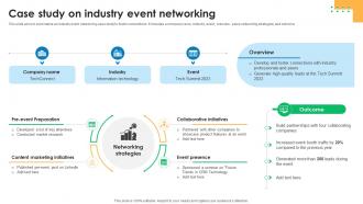 Case Study On Industry Event Effective Sales Networking Strategy To Boost Revenue SA SS