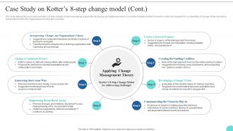 Case Study On Kotters 8 Step Change Model Kotters 8 Step Model Guide CM SS Analytical Appealing