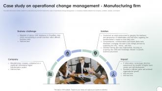 Case Study On Operational Change Management Operational Change Management CM SS V