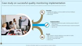 Case Study On Successful Quality Monitoring Implementation