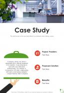 Case Study Online Ordering System Project Proposal For Restaurants One Pager Sample Example Document
