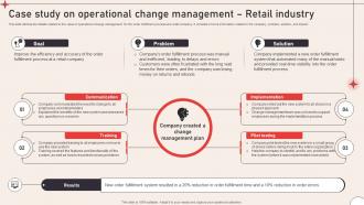 Case Study Operational Change Management To Enhance Organizational CM SS V