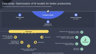 Case Study Optimization Of AI Models For Better Guide For Training Employees On AI DET SS
