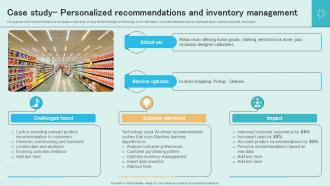 Case Study Personalized Recommendations And Inventory Smart Industry Revolution Ppt Presentation
