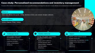 Case Study Personalized Recommendations And Transforming Industries With AI ML And NLP Strategy