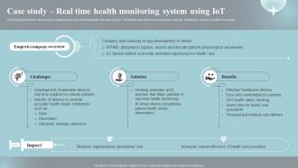 Case Study Real Time Health Monitoring Using Iot Implementing Iot Devices For Care Management IOT SS
