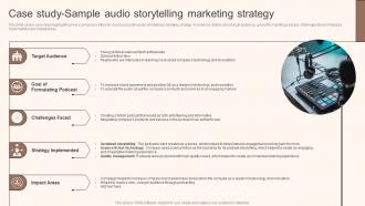 Case Study Sample Audio Storytelling Marketing Storytelling Marketing Implementation MKT SS V