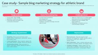 Case Study Sample Blog Marketing Strategy For Athletic Brand Content Strategy Guide MKT SS V