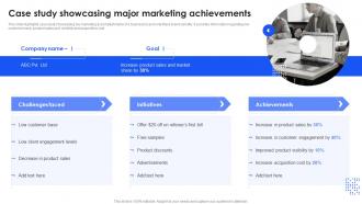 Case Study Showcasing Major Marketing Achievements