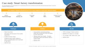 Case Study Smart Factory Transformation Global IOT In Manufacturing Market