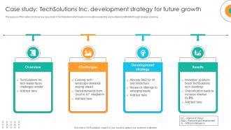 Case Study Techsolutions INC Development Strategy For Future Growth