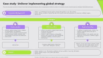 Case Study Unilever Implementing Global Strategy Multinational Strategy For Organizations Strategy SS
