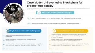 Case Study Unilever Using Blockchain Blockchain In Manufacturing A Complete Guide BCT SS