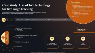 Case Study Use Of IoT Technology For IoT Solutions In Manufacturing Industry IoT SS