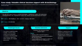Case Study Valuable Clinical Decision Support Transforming Industries With AI ML And NLP Strategy