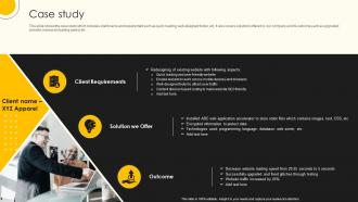 Case Study Web Design Company Profile Ppt Slides Infographic Template