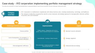 Case Study XYZ Corporation Implementing Implementing Financial Asset Management Strategy