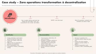 Case Study Zara Operations Transformation And Decentralization Apparel Company Profile CP SS V