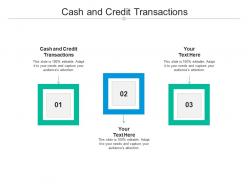 Cash and credit transactions ppt powerpoint presentation styles example cpb