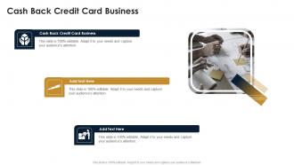 Cash Back Credit Card Business In Powerpoint And Google Slides Cpb