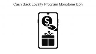 Cash Back Loyalty Program Monotone Icon In Powerpoint Pptx Png And Editable Eps Format