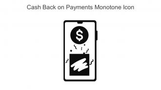 Cash Back On Payments Monotone Icon In Powerpoint Pptx Png And Editable Eps Format