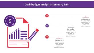 Cash Budget Analysis Summary Icon