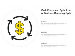 Cash conversion cycle icon of business operating cycle