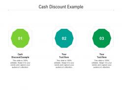 Cash discount example ppt powerpoint presentation gallery slide cpb