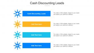 Cash Discounting Leads Ppt Powerpoint Presentation Gallery Background Designs Cpb
