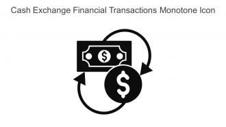 Cash Exchange Financial Transactions Monotone Icon In Powerpoint Pptx Png And Editable Eps Format