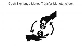 Cash Exchange Money Transfer Monotone Icon In Powerpoint Pptx Png And Editable Eps Format