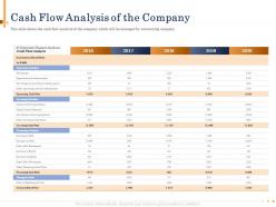 Cash flow analysis of the company 2016 to 2020 powerpoint presentation design