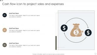 Cash Flow Icon To Project Sales And Expenses