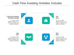 Cash flow investing activities includes ppt powerpoint presentation portfolio design ideas cpb
