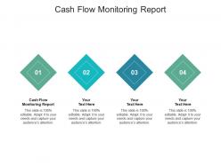 Cash flow monitoring report ppt powerpoint presentation model outline cpb