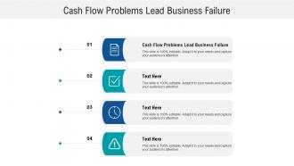 Cash flow problems lead business failure ppt powerpoint presentation summary inspiration cpb