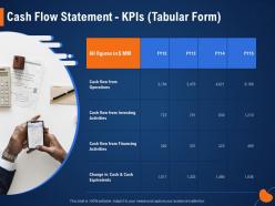 Cash flow statement kpis tabular form investing ppt powerpoint presentation styles graphics example