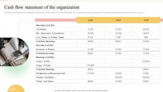 Cash Flow Statement Of The Organization Ultimate Guide To Financial Planning
