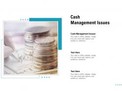 Cash management issues ppt powerpoint presentation styles files cpb